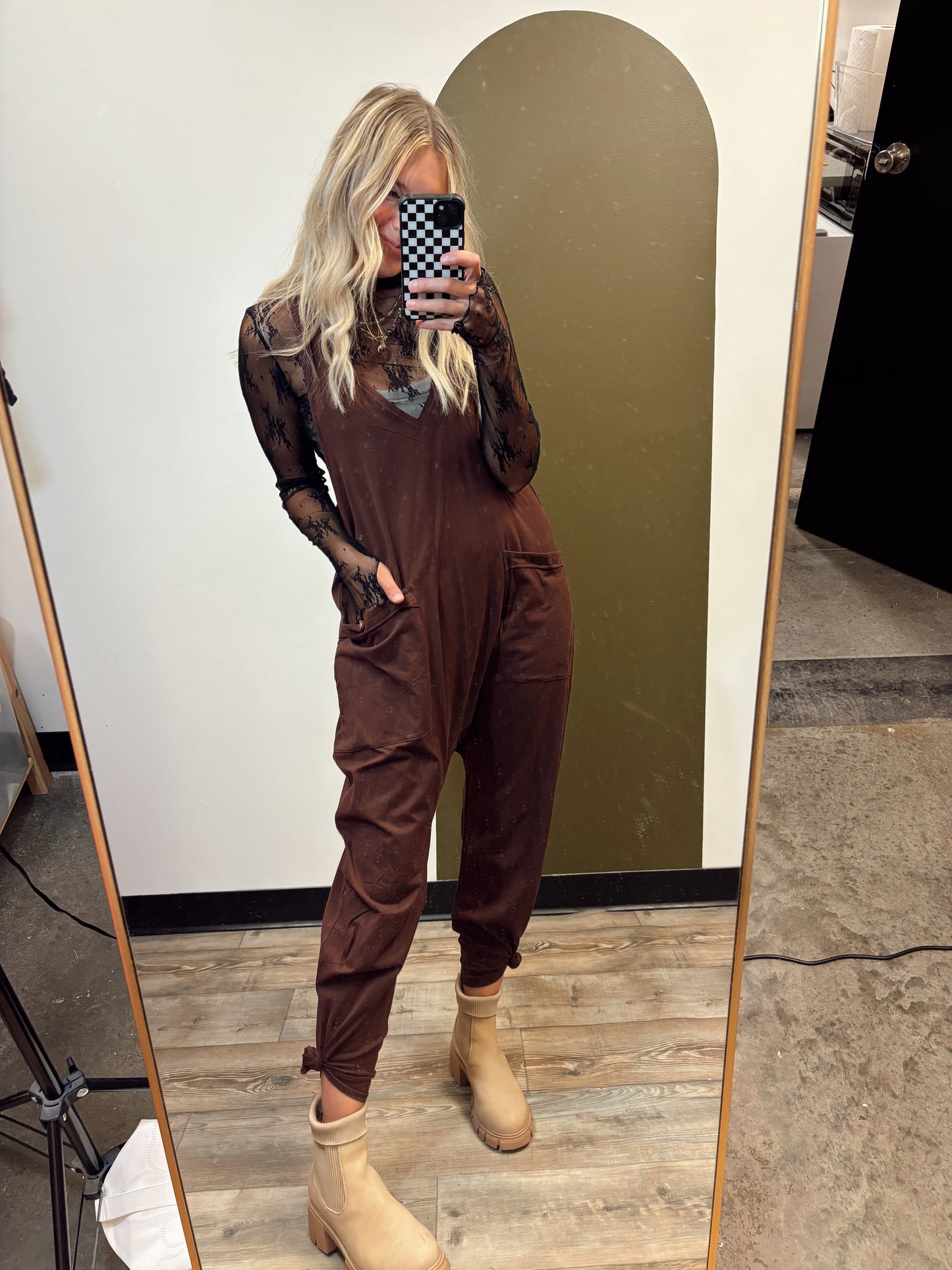 Free Spirit Jumpsuit (Brown)