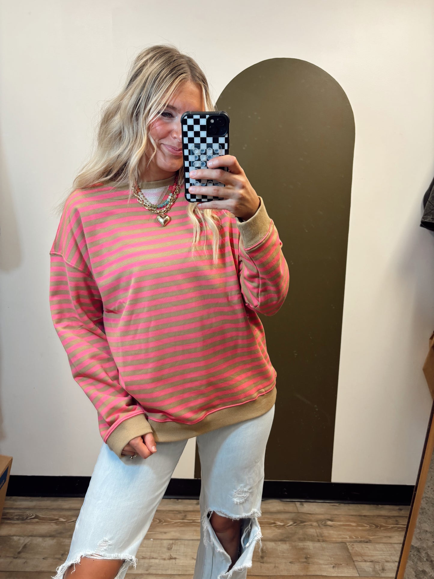 Kate Stripe Crew Neck