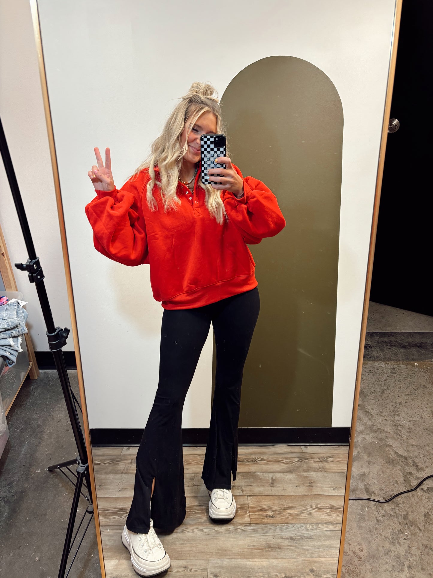 Piper Snap Sweater (Red)