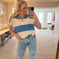 Diana S/S Stripe Sweater (Blue)