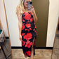 Rose Red Midi Dress