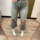 90's Vintage Crop Denim (GREEN)